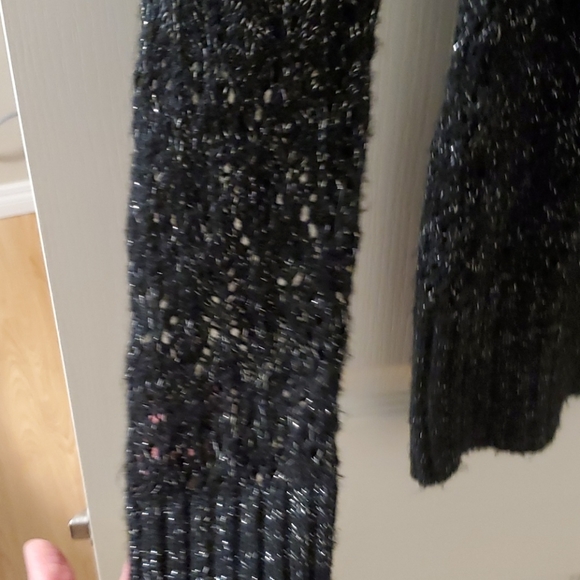 Knitted Black and Silver Cowl Neck Sweater - Picture 3 of 4